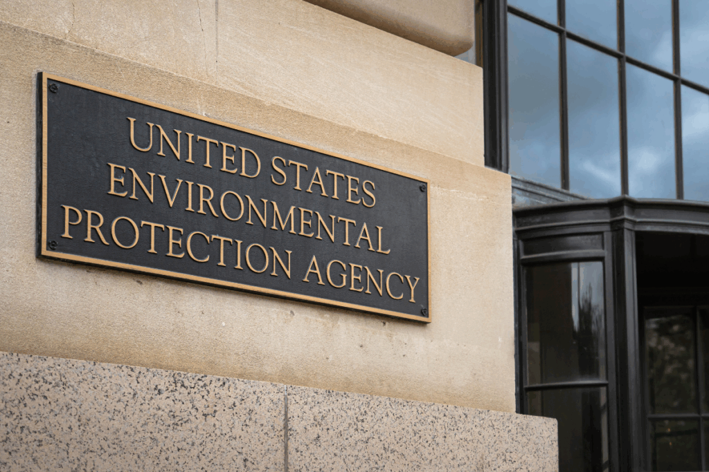 Sign on the Environmental Protection Agency building