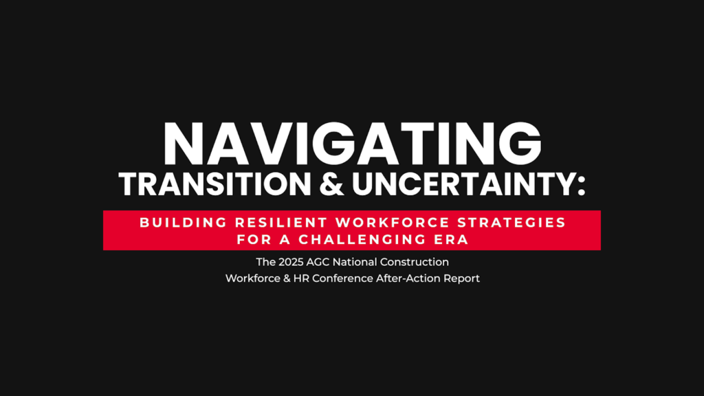 A Catalogue of Workforce Development Solutions for AGC of America Members