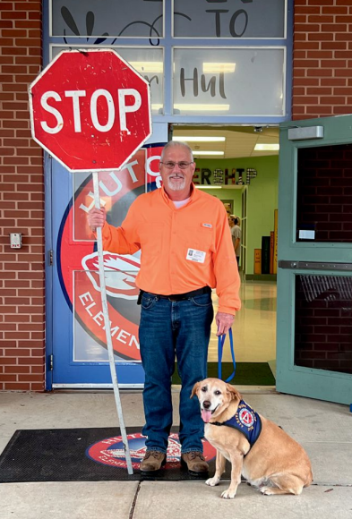 Millie and her handler Morris King