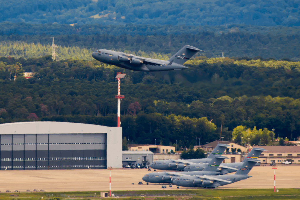 Ramstein Air Base - The military airfield of the United States Air Force and the headquarters of the United States Air Forces in Europe
